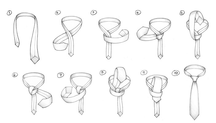 How to Tie A Tie : A SAINT ANDREW KNOT