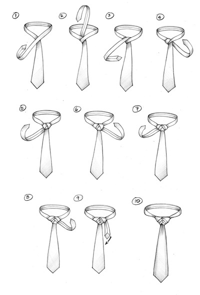 How to Tie A Tie : A FISHBONE KNOT